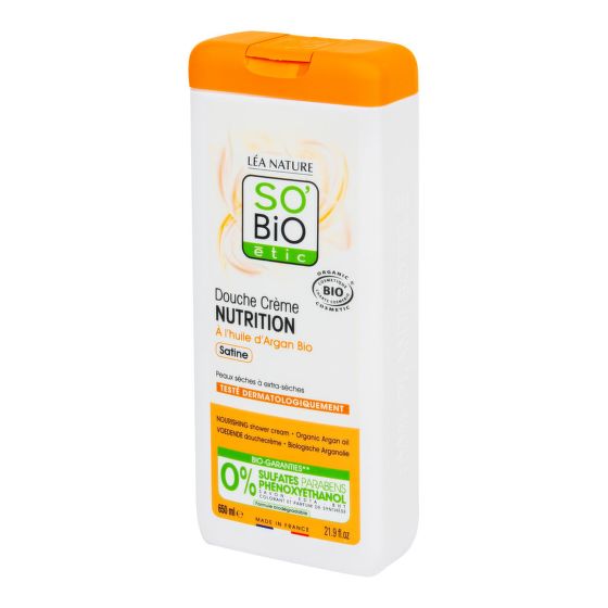 Nourishing Shower cream - Organic Argan oil 650 ml   SO’BiO étic
