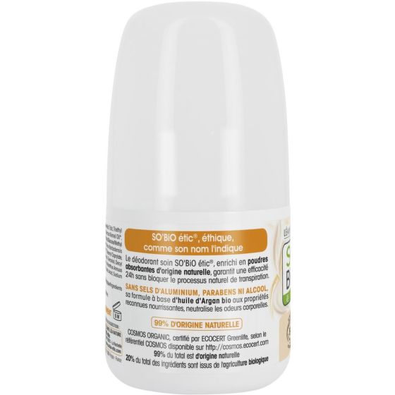 Natural deodorant 24 h nourishing with argan oil organic 50 ml   SO’BiO étic