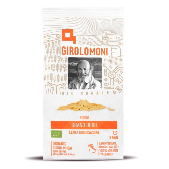 Durum wheat semolina soup pasta risoni organic 500 g   GIROLOMONI