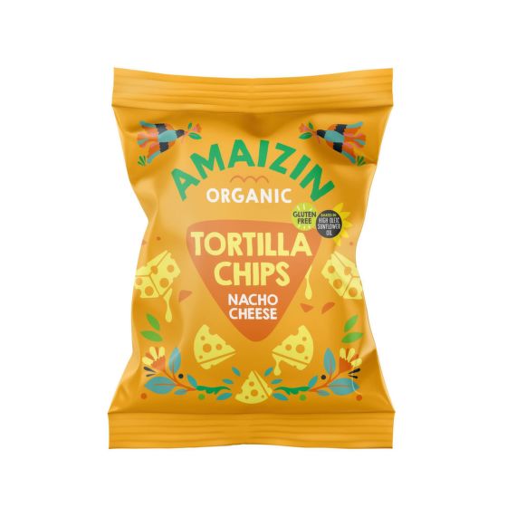 Corn nacho chips organic 150 g   AMAIZIN