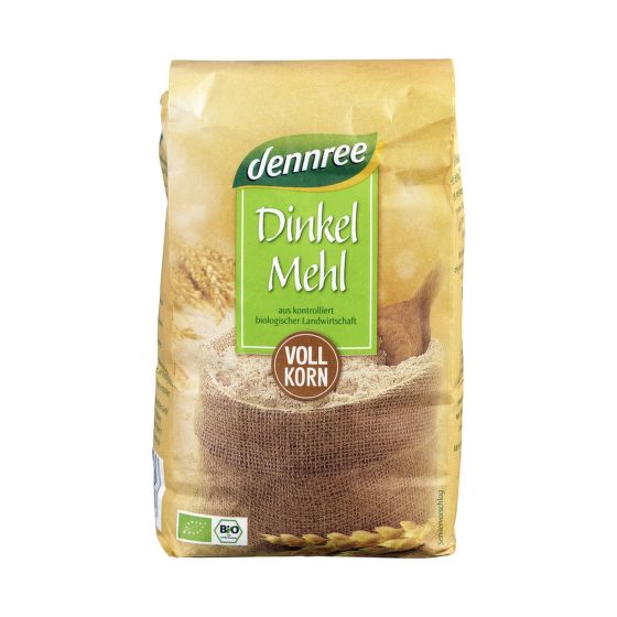 Whole grain spelled flour organic 1 kg   DENNREE
