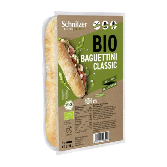 Classic gluten-free baguettes organic 200 g   SCHNITZER