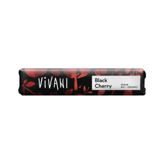 Dark chocolate bar with cherries organic 35 g   VIVANI