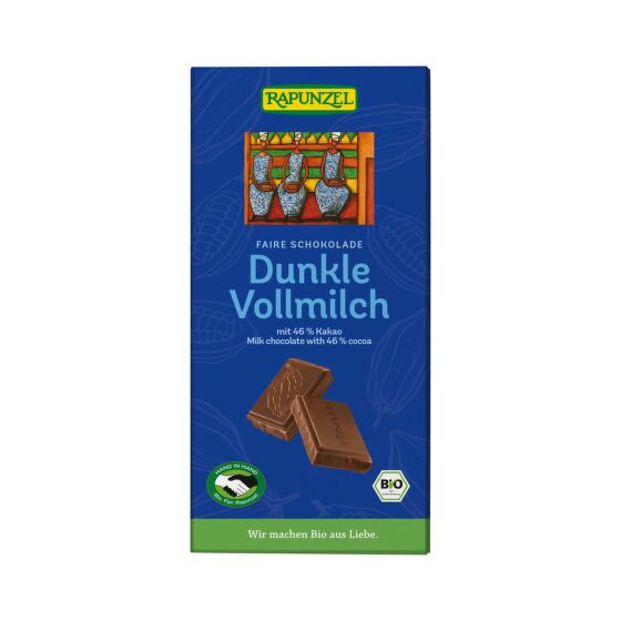 Milk dark chocolate 46% organic 100 g   RAPUNZEL