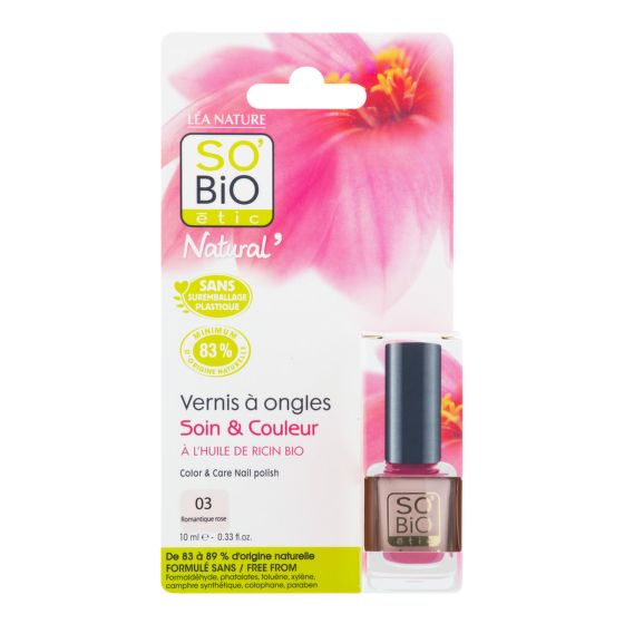 Nail polish 03 romantic pink 10 ml   SO’BiO étic