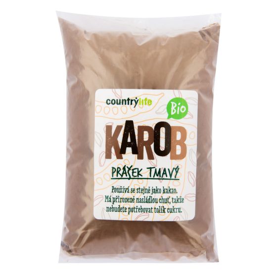 Carob powder dark organic 500 g   COUNTRY LIFE