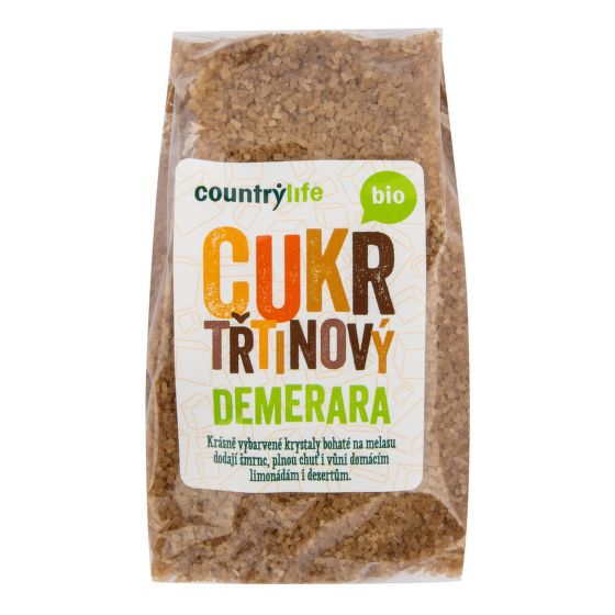 Cane sugar Demerara organic 500 g   COUNTRY LIFE