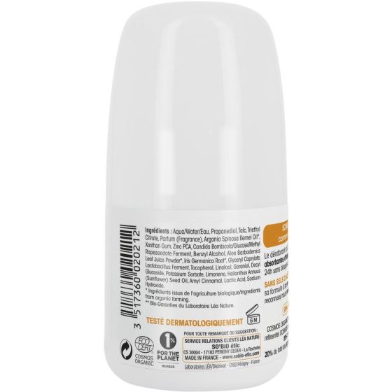 Natural deodorant 24 h nourishing with argan oil organic 50 ml   SO’BiO étic