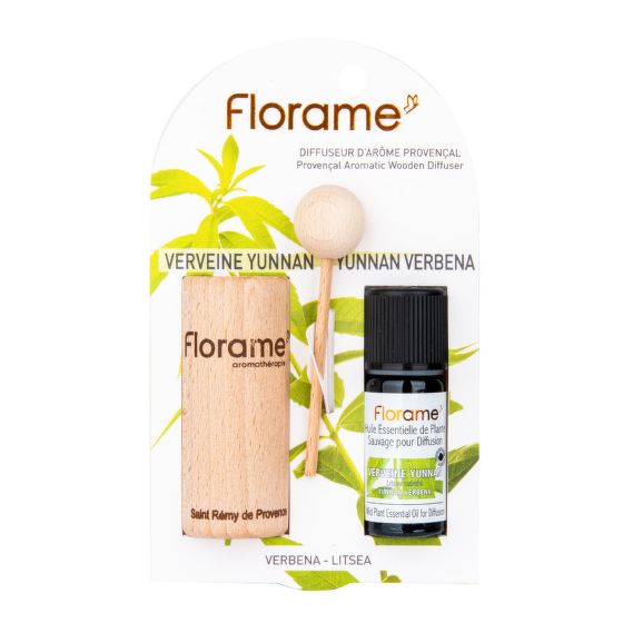 Provencal wooden diffuser + Verbena essential oil 10 ml BIO FLORAME