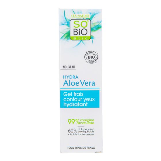 Hydration gel Aloe vera — freshness for the eye area — all skin types 15 ml Organic   SO’BiO étic