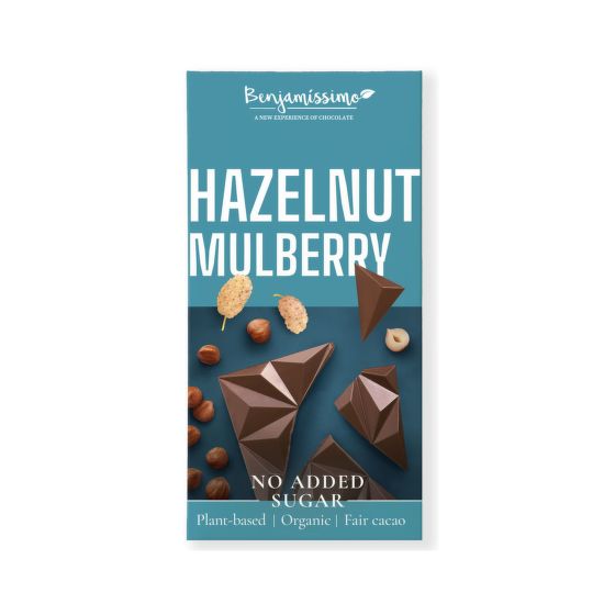 Chocolate hazelnut-mulberry without added sugar organic 60 g   BENJAMÍSSIMO