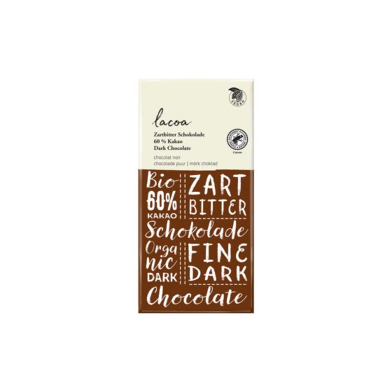 Dark chocolate 60% organic 100 g   LACOA
