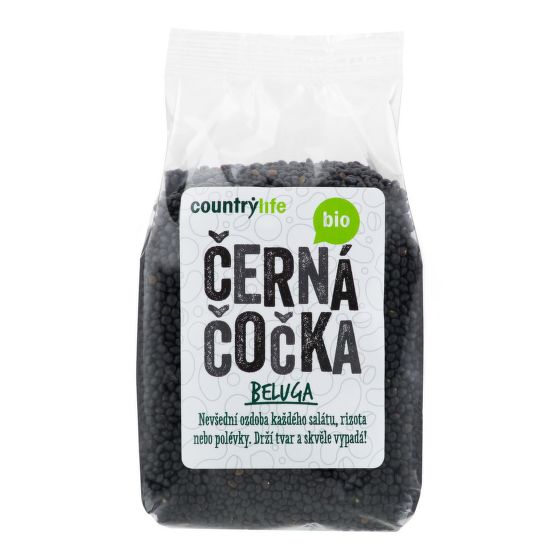 Lens black beluga organic 500 g   COUNTRY LIFE