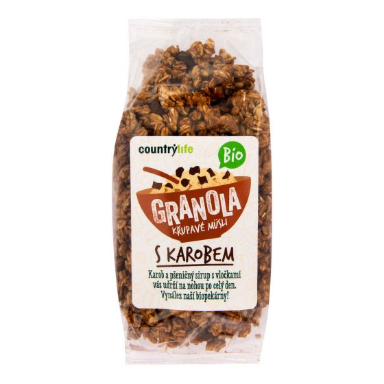 Crunchy carob muesli organic 350 g   COUNTRY LIFE