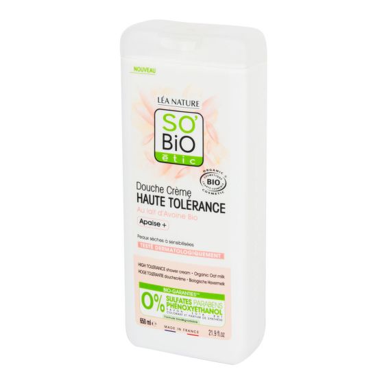 Hight tolerance Shower cream - Organic Oat milk 650 ml   SO’BiO étic