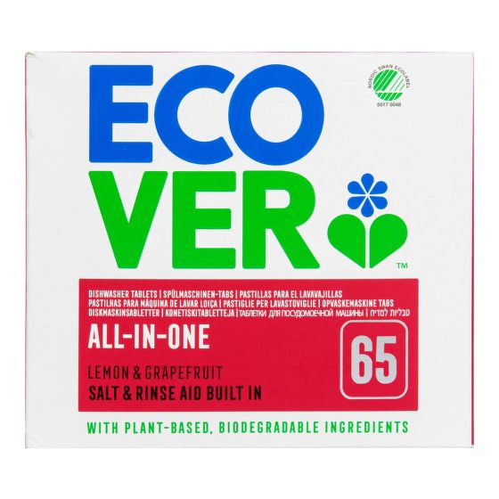 ECOVER Dishwasher tablets - All in one Nordic Swan 1,3 kg