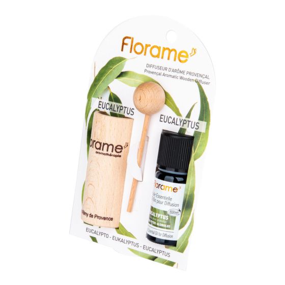Provencal wooden diffuser + Eucalyptus essential oil 10 ml BIO FLORAME