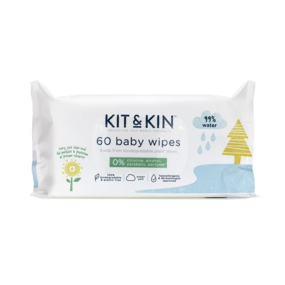 Wet wipes organic 60 ks   KIT & KIN