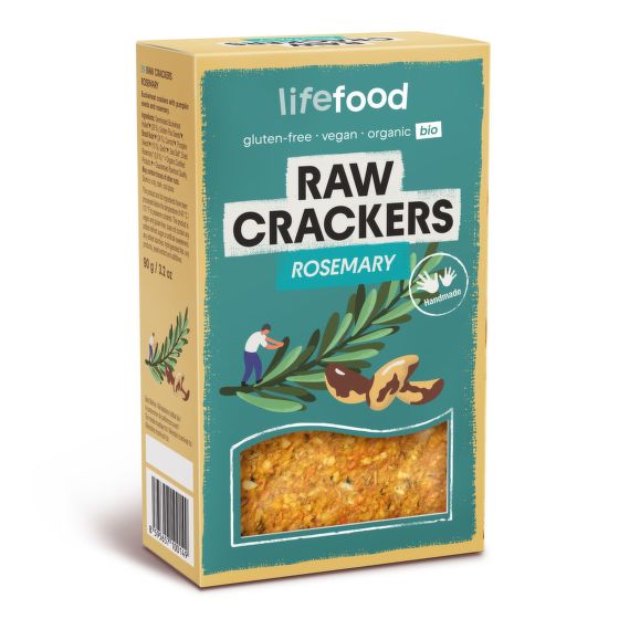 Organic Life crackers rosemary RAW 90 g   LIFEFOOD