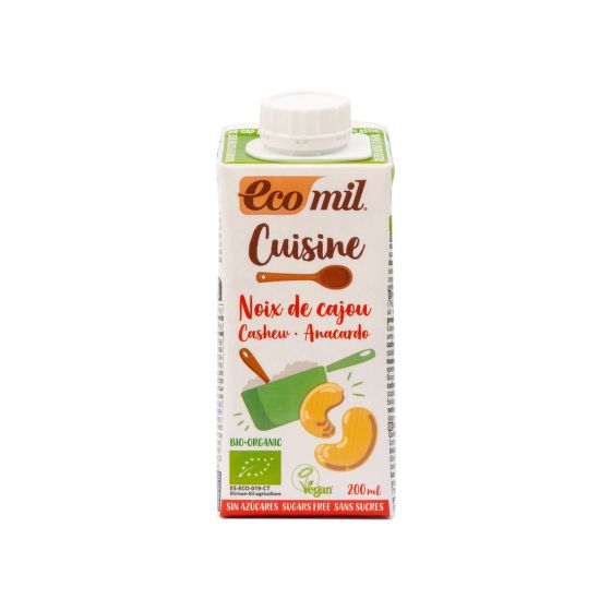Cashew cuisine cream for cooking organic 8 % fat 200 ml   ECOMIL 