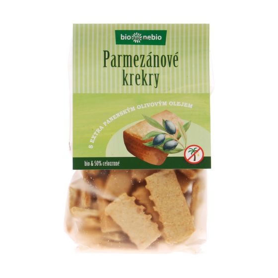 Parmesan crackers with olive oil organic 130 g   BIO NEBIO