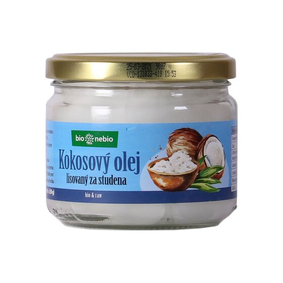 Cold pressed coconut oil organic 250 g   BIO NEBIO