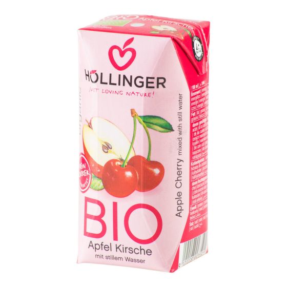 Apple - cherry juice organic 200 ml   HOLLINGER 