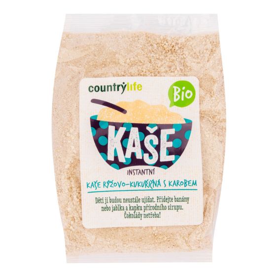Rice-corn porridge with carob organic 200 g   COUNTRY LIFE 