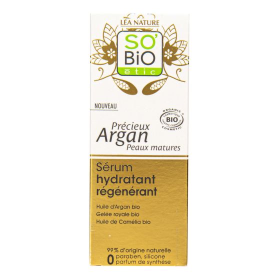 Moisturizing and Regenerating Serum organic 30 ml mature skin Precieux argan   SO’BiO étic