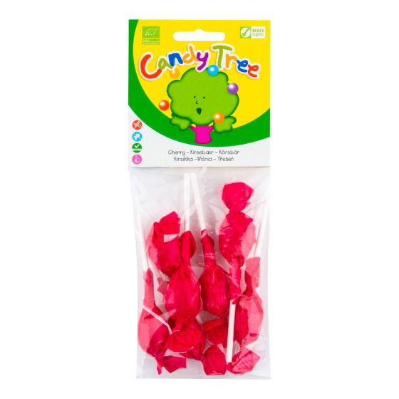 Cherry lollipops gluten-free organic 7x10 g   CANDY TREE