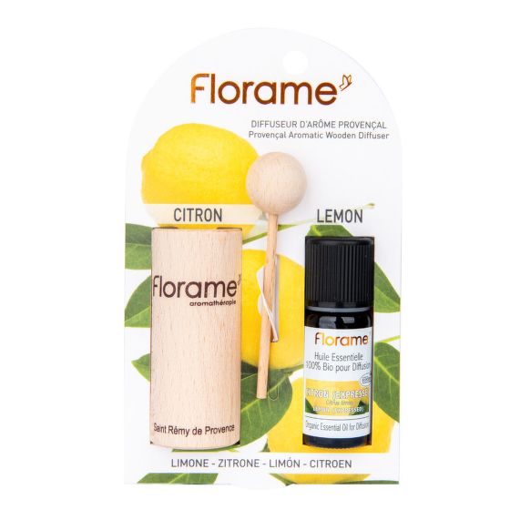 Provencal wooden diffuser + essential oil Lemon 10 ml BIO FLORAME
