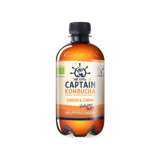 Captain kombucha ginger and lemon organic 400 ml   THE GUTSY