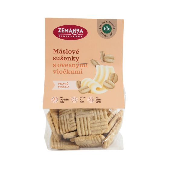 Butter biscuits with oatmeal organic 100 g   ZEMANKA