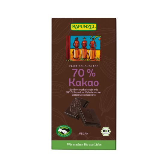 Hot chocolate 70% organic 80 g   RAPUNZEL