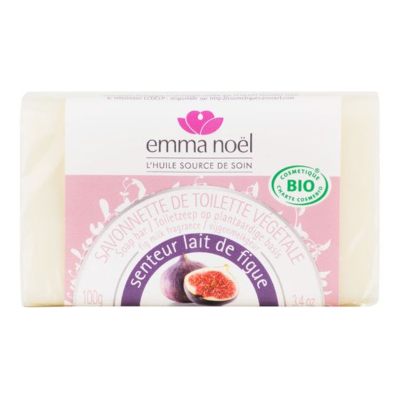 Plant Soap bar Fig Milk organic 100 g   EMMA NOËL