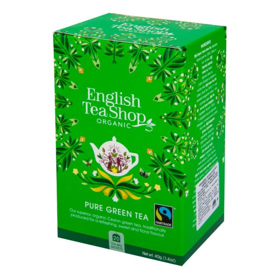 Green Fair Trade Tea organic 20 bags   ENGLISH TEA SHOP