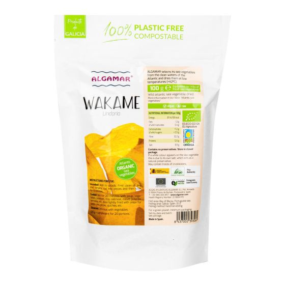 Wakame seaweed organic 100 g   ALGAMAR