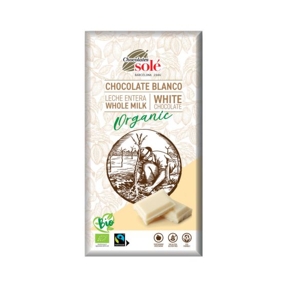 White chocolate organic 100 g   SOLÉ