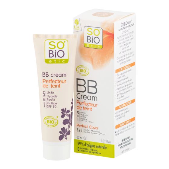 BB cream 5in1 02 beige radiant organic 30 ml   SO’BiO étic