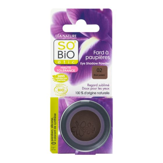 Eye Shadow Powder 02 Brun Solaire organic 3 g   SO’BiO étic
