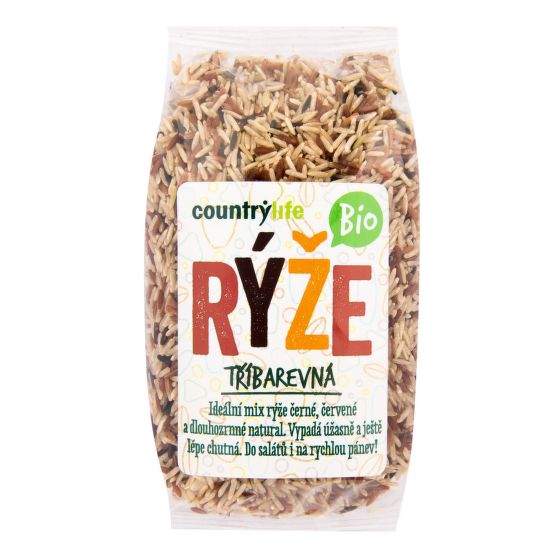 Tri-colour rice organic 500 g   COUNTRY LIFE