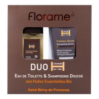 Gift set eau de toilette 100ml & shower gel 200ml for men Fraicheur boisée BIO FLORAME