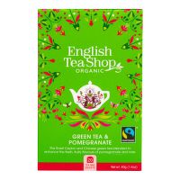 Green tea with pomegranate organic 20 bags   ENGLISH TEA SHOP