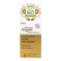 precieux argan mature skin Brightening anti-dark spot concentrate organic 40 ml   SO’BiO étic