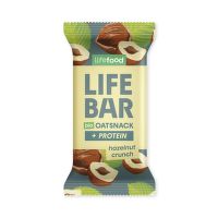 Lifebar Oat snack protein bar with hazelnuts organic 40 g   LIFEFOOD