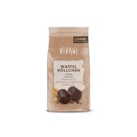Waffle rolls in dark chocolate vegan organic 125 g   VIVANI