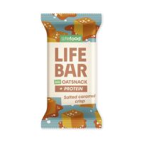 Bar Lifebar Oat Snack protein salted caramel organic 40 g   LIFEFOOD