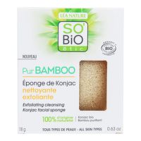Exfoliating cleansing Konjac facial sponge   SO’BiO étic