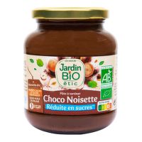 Chocolate-hazelnut spread with reduced sugar content organic 350 g   JARDIN BIO