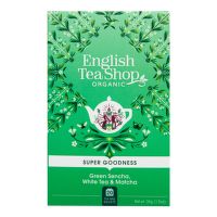 Sencha tea, White tea and Matcha organic 20 bags   ENGLISH TEA SHOP
